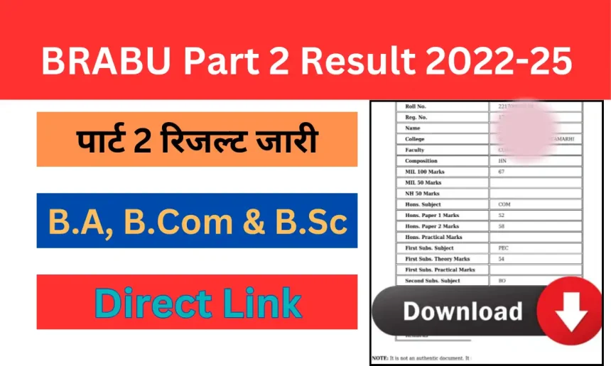 BRABU Part 2 Result 2022-25