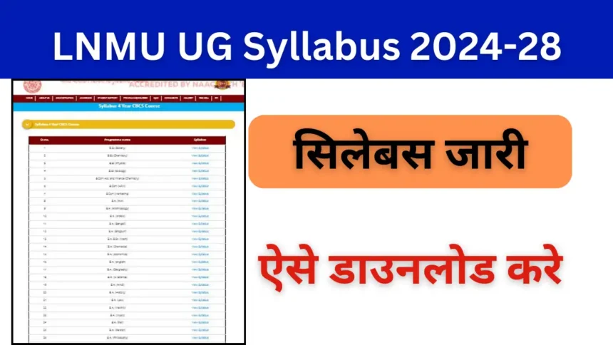 LNMU UG Syllabus 2024-28